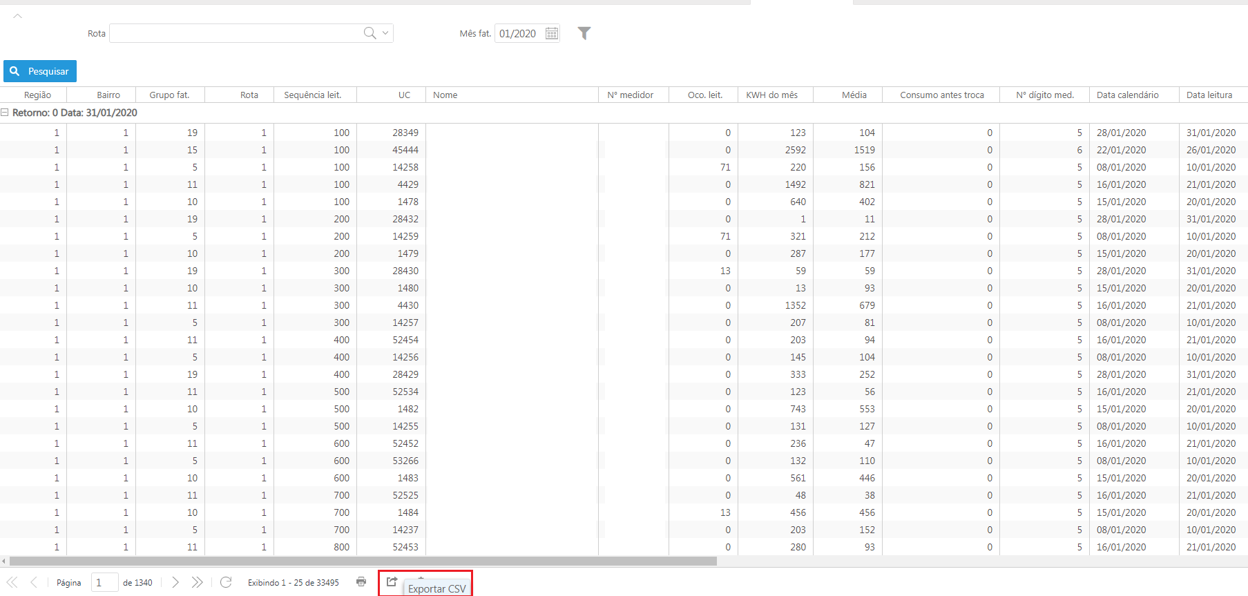 exportar csv