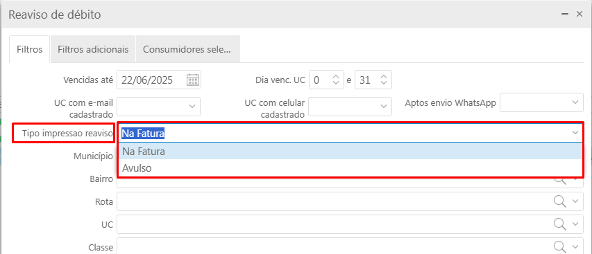 Tipo de impressao